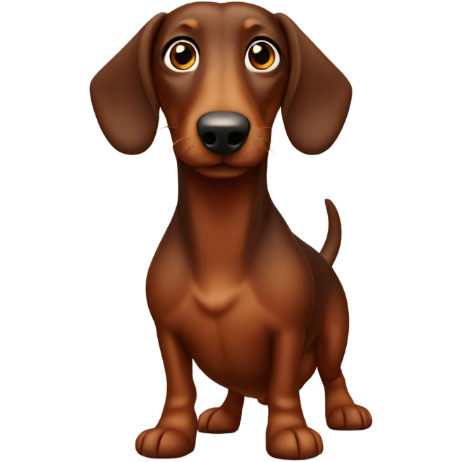 Brown sausage dog emoji