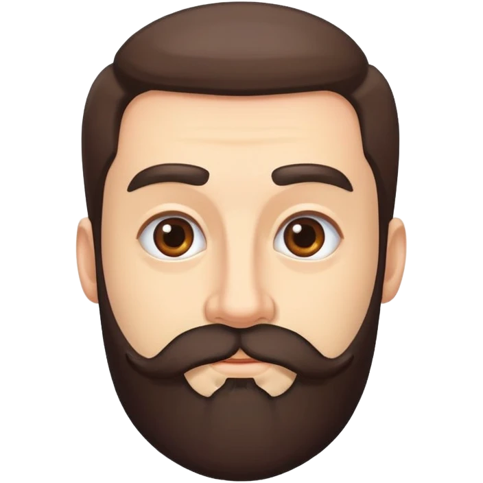 man with thick beard and prominent bushy eyebrows emoji