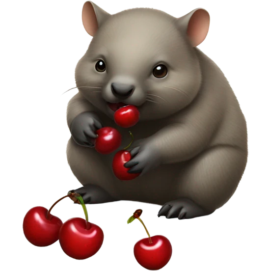 Wombat with cherrys emoji