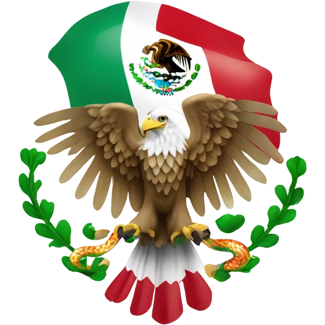 Mexican flag with an eagle emoji