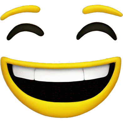 Funky yellow smile  emoji