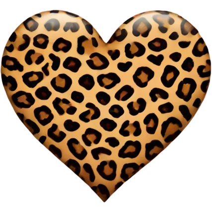 heart with leopard print emoji