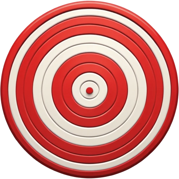 Red-white bullseye target board emoji