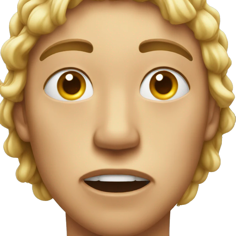 Sweaty face saying uhh emoji