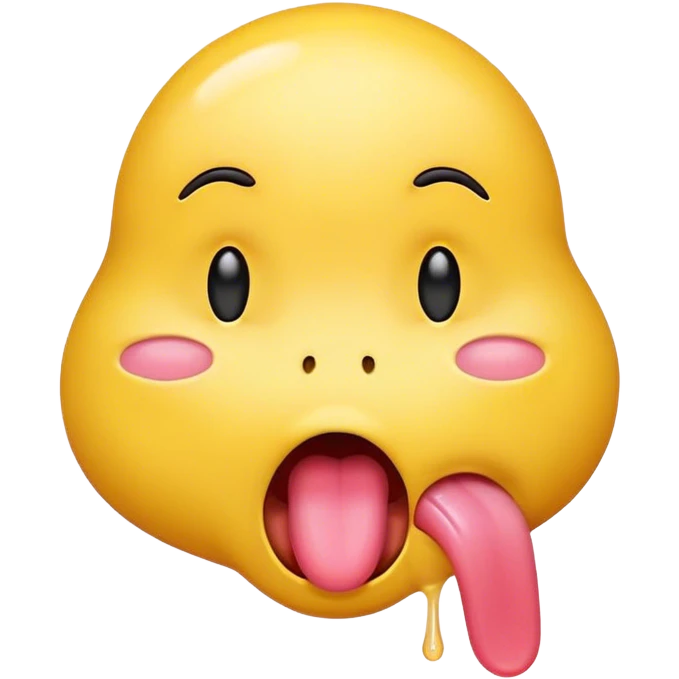 drooling emoji with tongue out emoji