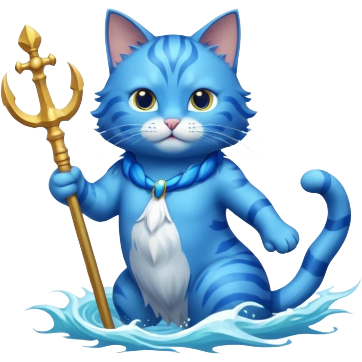 cat poseidon has sea powers emoji
