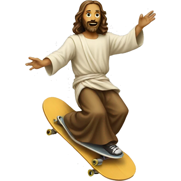 Jesus skateboarding emoji