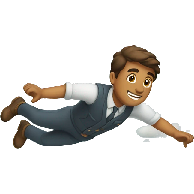 A man flying in clouds emoji