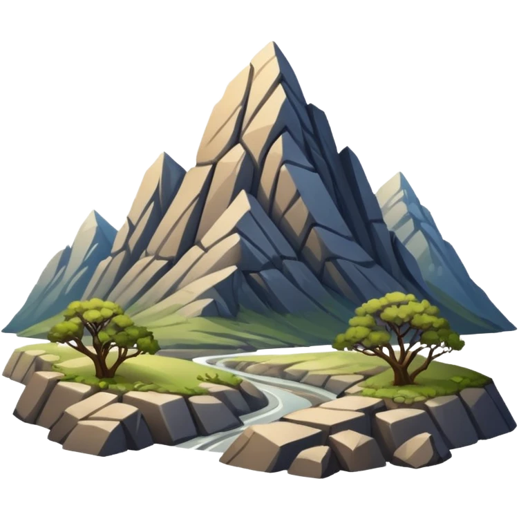 a mountain pass between valleys emoji
