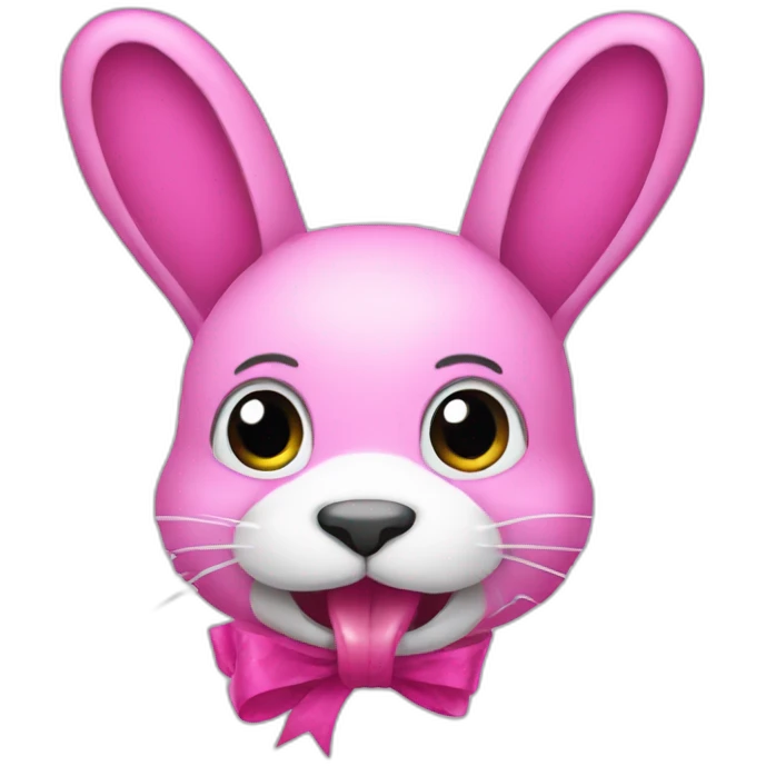 Pink rabbit streamer emoji