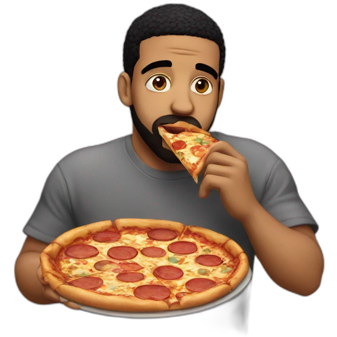 drake eating pizza emoji