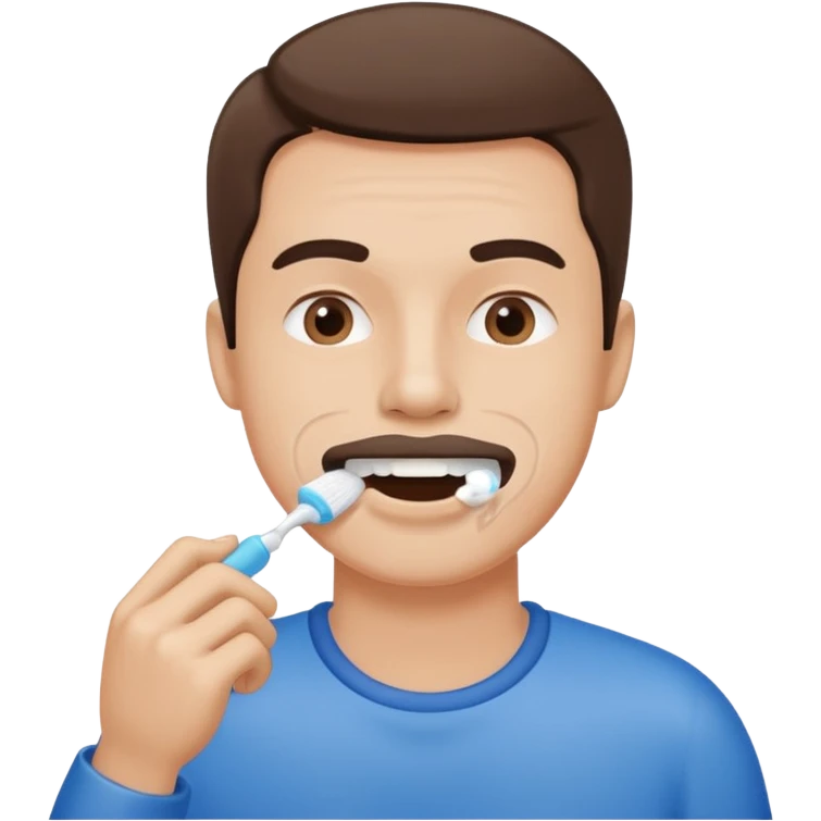 create a hand drawn icon fine line style with a men doing habits emoji