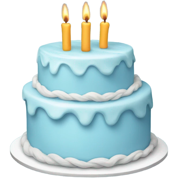 Light blue birthday cake emoji