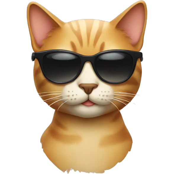 Cat with sunglasses emoji