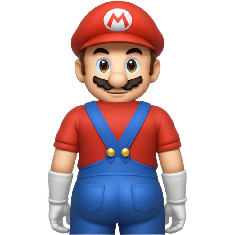 back view of super mario with huge massive asscheeks  emoji