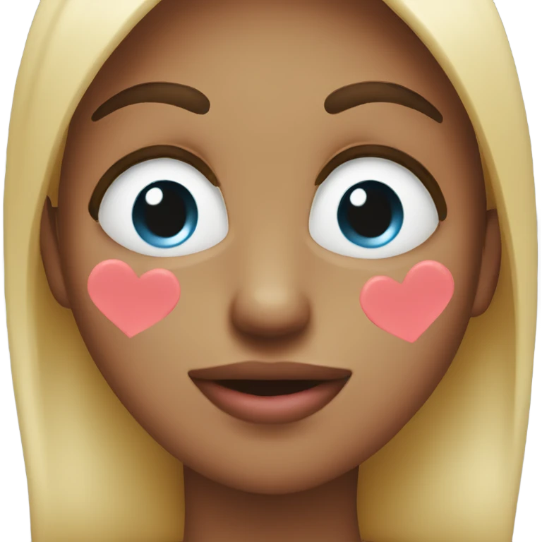 Heart eyes emoji with kissing face emoji