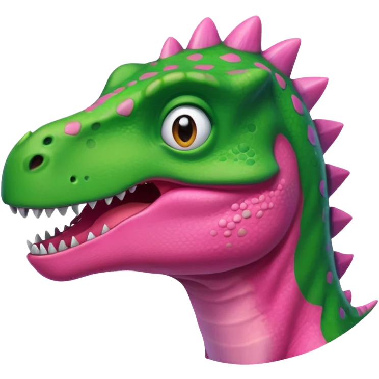Dinosaurus wearing pink topp emoji