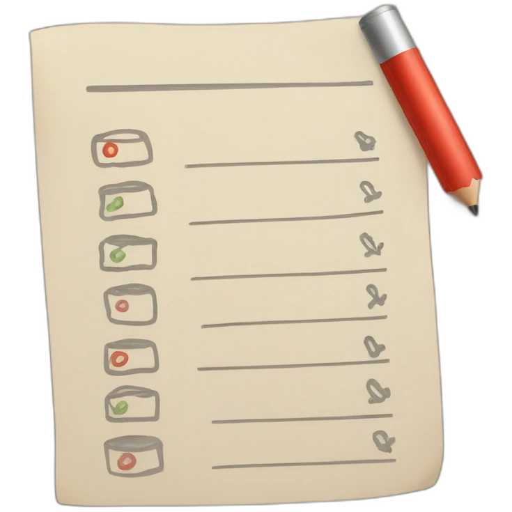 check list and muscle emoji