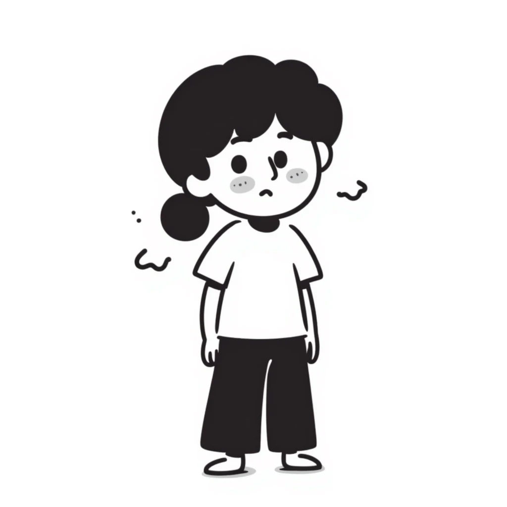 girl with redness under nose emoji