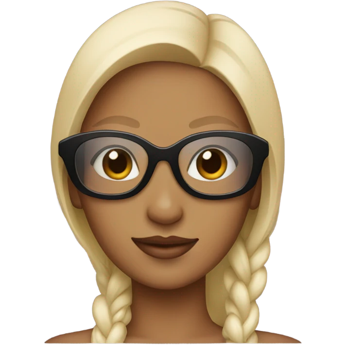 Girl with style wearing sun glasses emoji