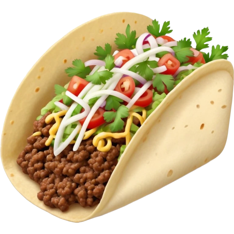 Mexican street taco with soft muted colors emoji