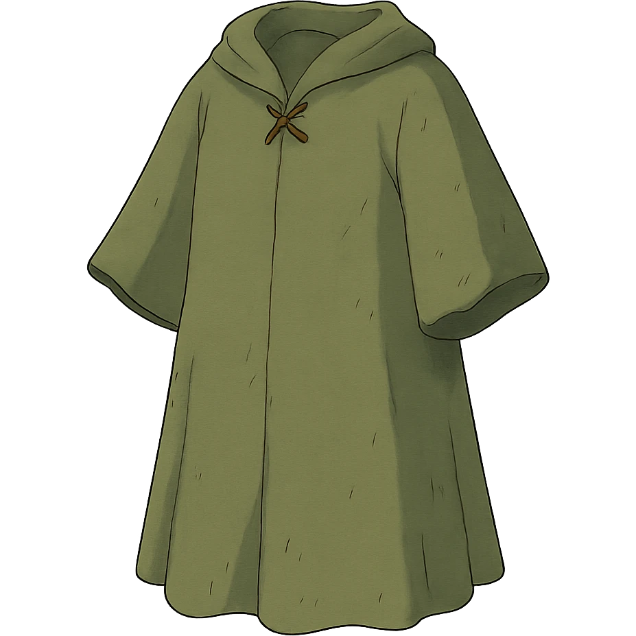 ghibli style green old robe emoji