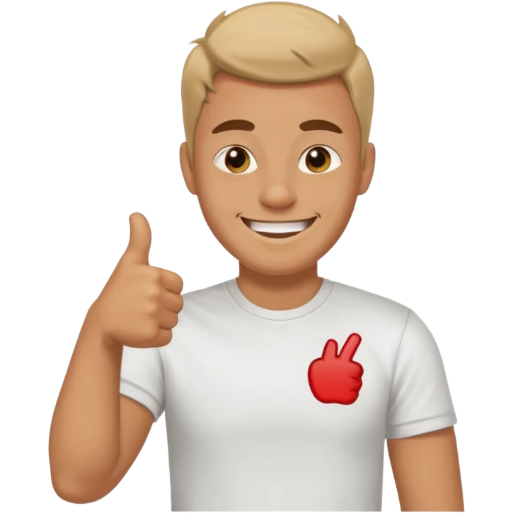 Buat gambar those bad tings guy dari sml yg sedang senang dan berikan jempol emoji