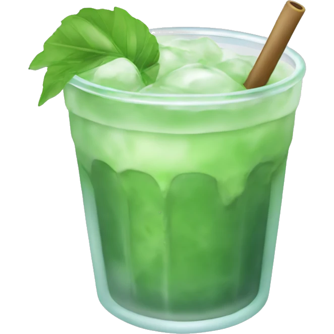 Iced matcha drink emoji