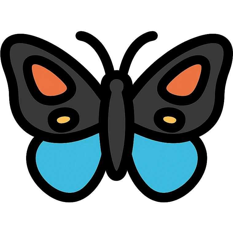 black butterfly emoji