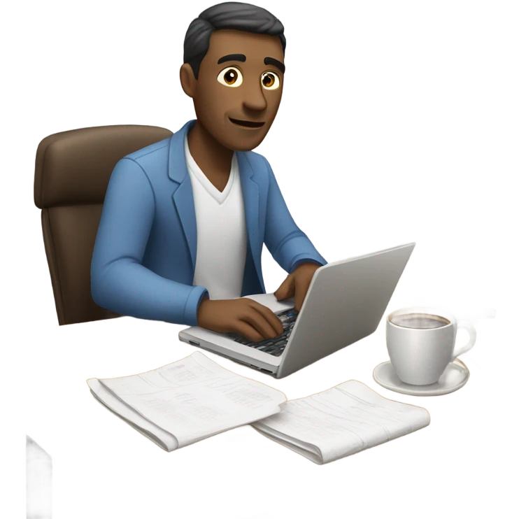 Man working at home emoji