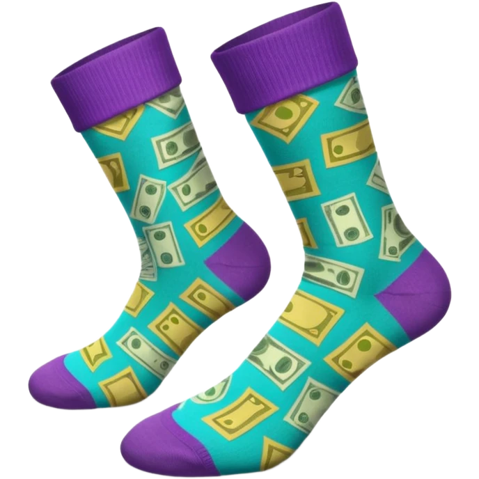 feet socks and money emoji