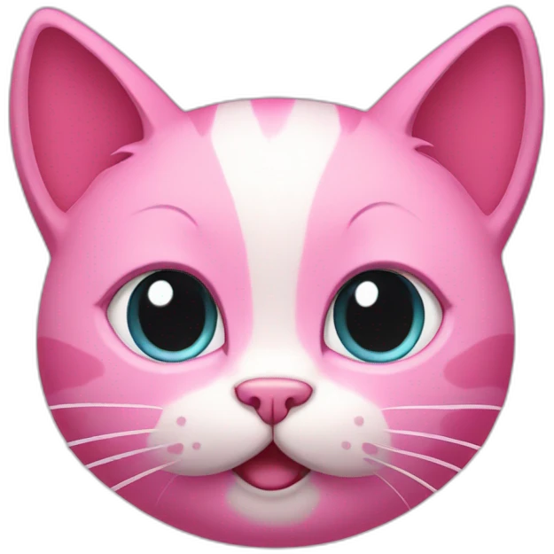 splayed pink kitty emoji