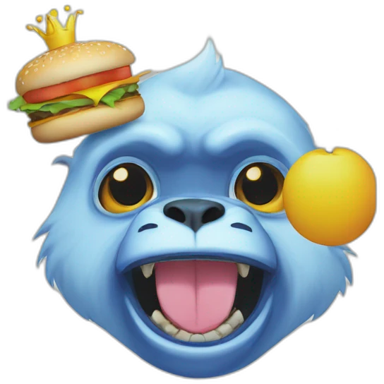 water smile Burger man queen white gorilla notebook emoji
