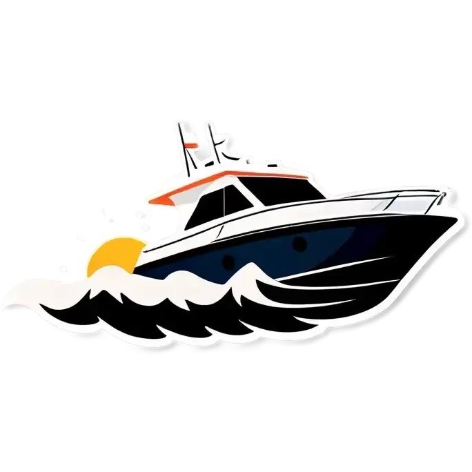 recreational boat in waves emoji