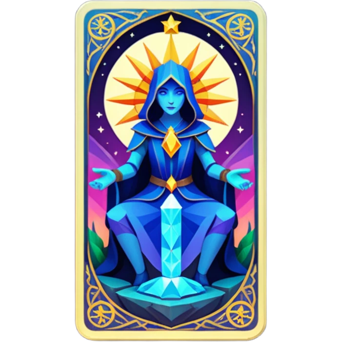 fantasy magic tarot card low poly emoji