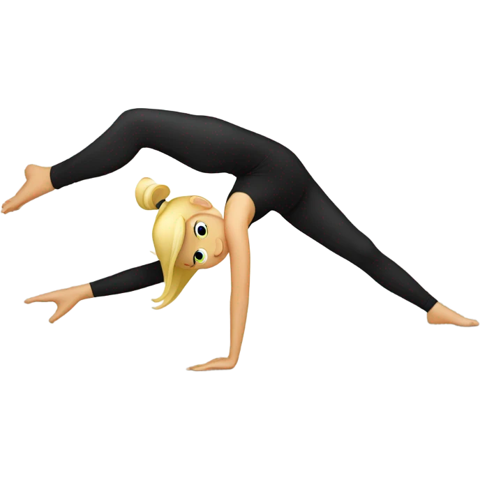 Blonde woman doing splits  emoji