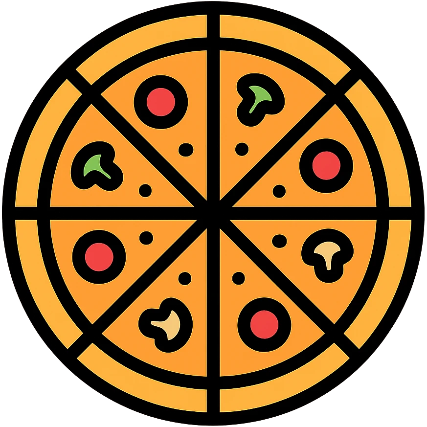 whole pizza color outline icon emoji