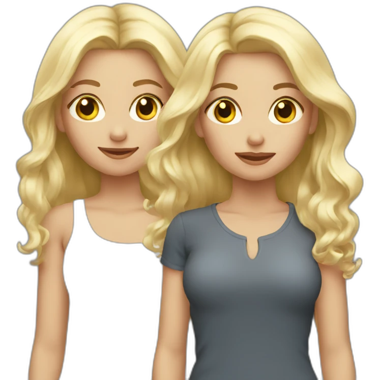 3 blonde girls emoji