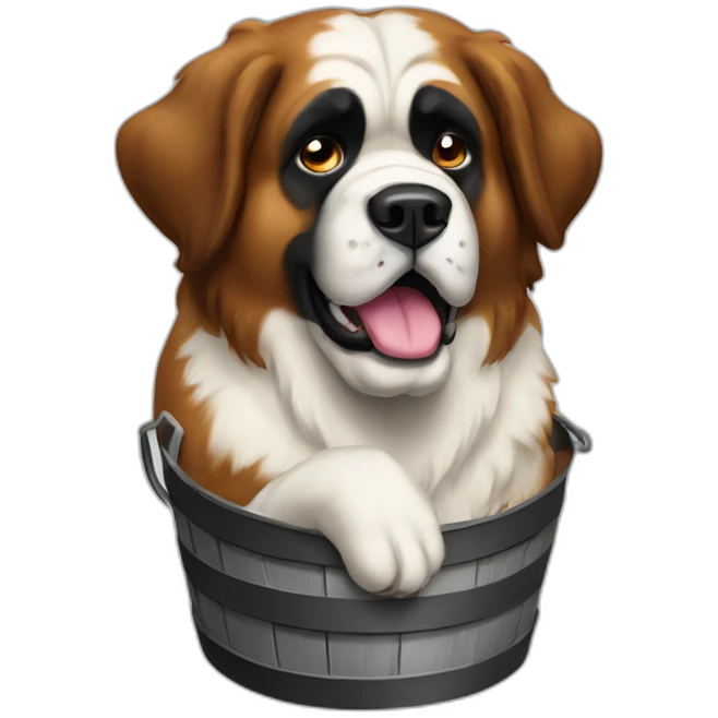 st-bernard-with-barrel emoji