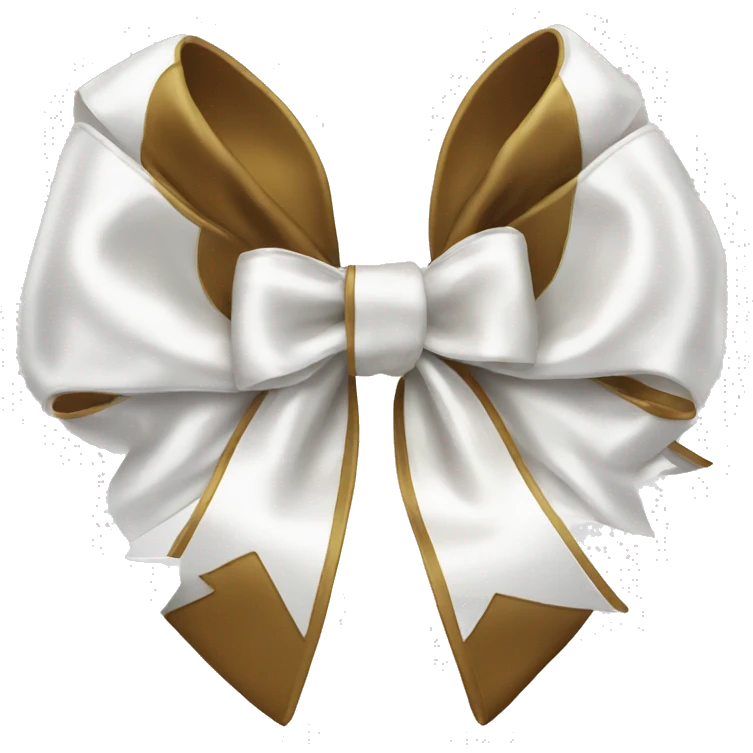 white satin bow emoji