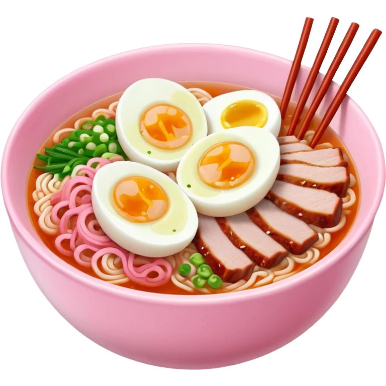 Pink ramen emoji