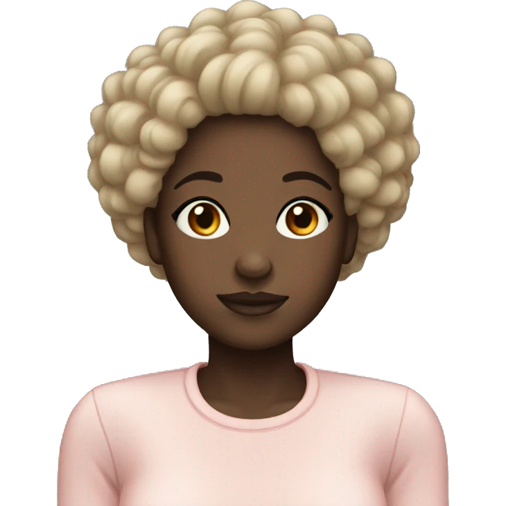 black girl with short afro hair  emoji