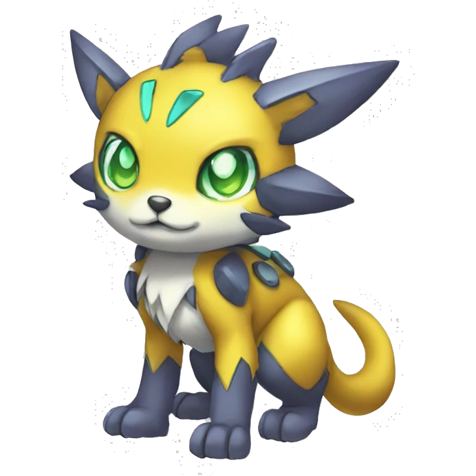 cute cool edgy shiny Digimon-Fakemon-animal full body emoji