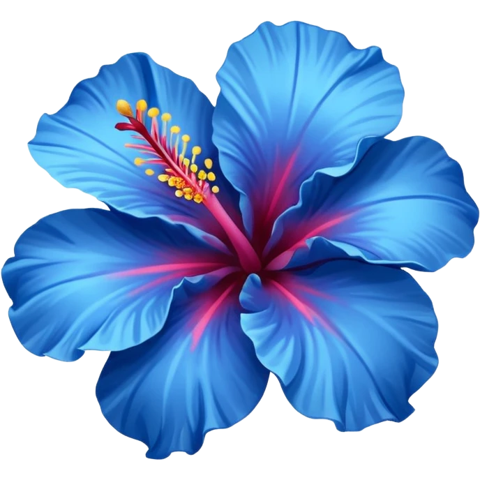 Flower hibiscus blue  emoji