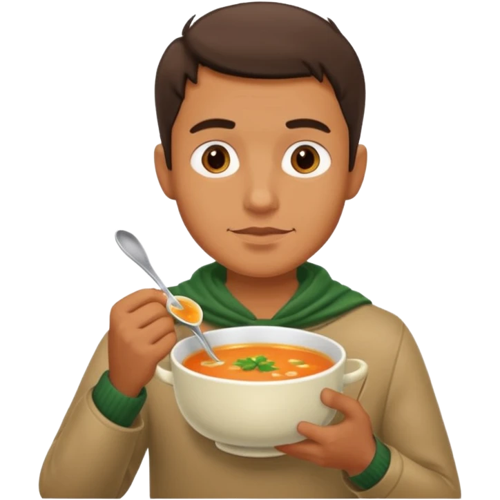 Başka çorba içen adam gerçekçi emoji