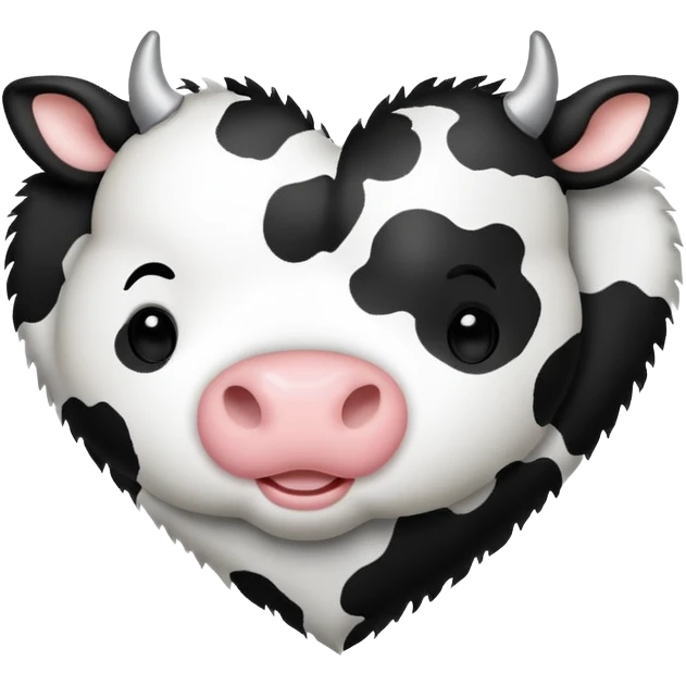 Cow print heart emoji