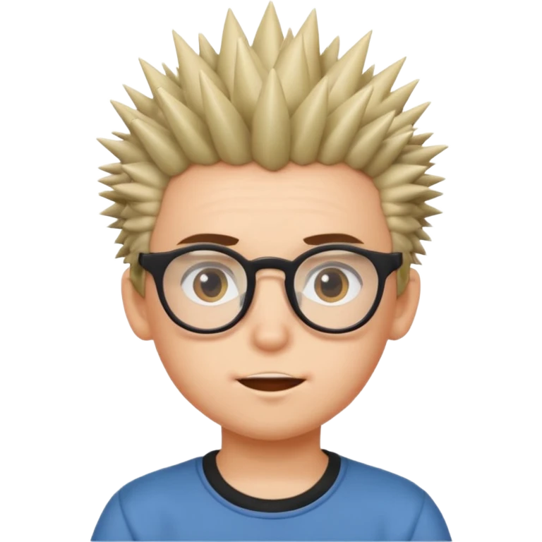 spiky haired kid with glassess emoji