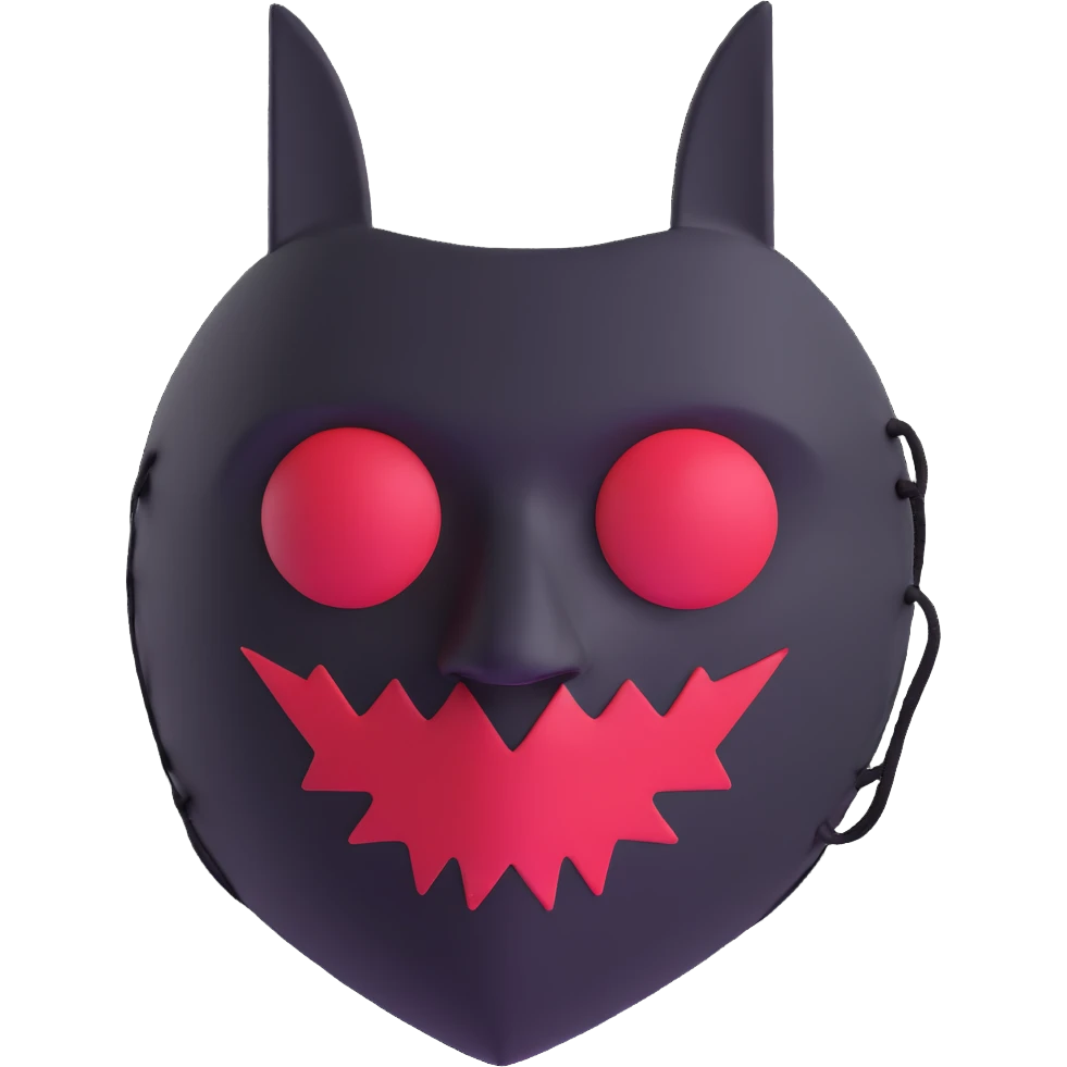 horror movie sackface mask with crude stitched features inspired by The Strangers emoji