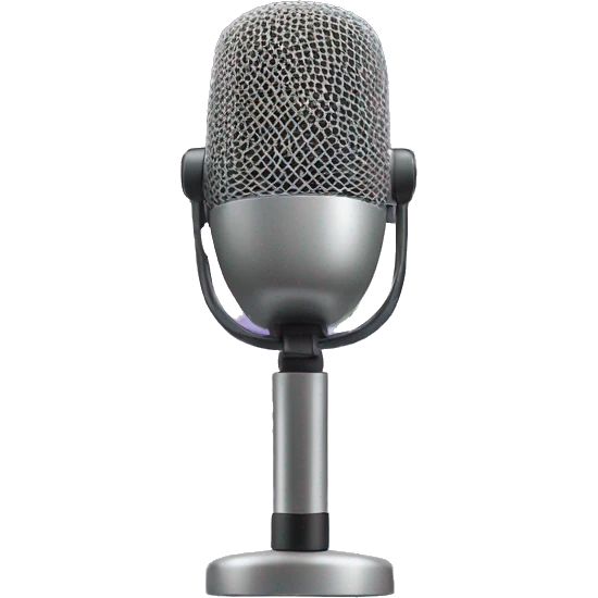 AI-powered microphone emoji