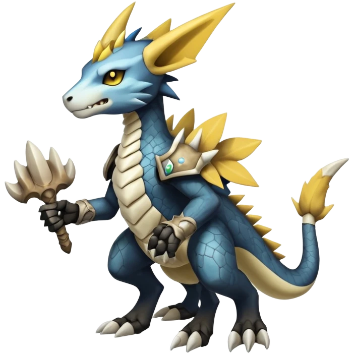 Manectric-Luxray-Cubone-Marowak-Draco-Fakémon-hybrid-creature (full body), 4 legs emoji